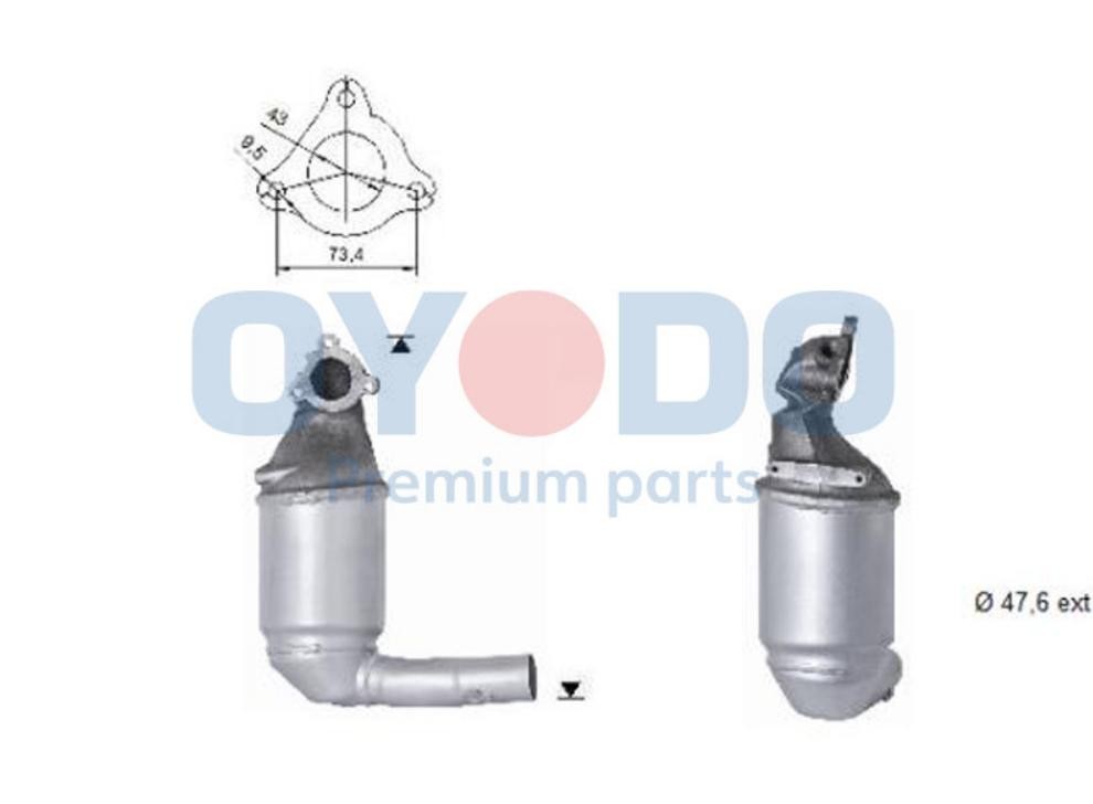 Oyodo Catalytic converter Article number: 20N0071-OYO cheaply
