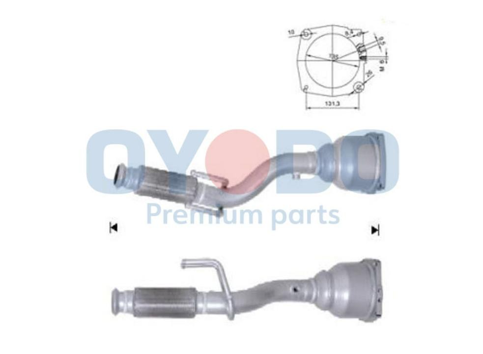 Oyodo Catalytic converter Article number: 20N0090-OYO cheaply