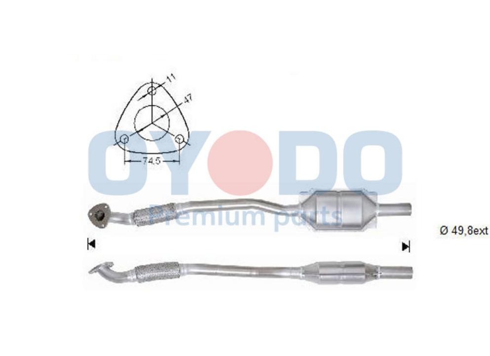 Oyodo Catalytic converter Article number: 20N0095-OYO cheaply