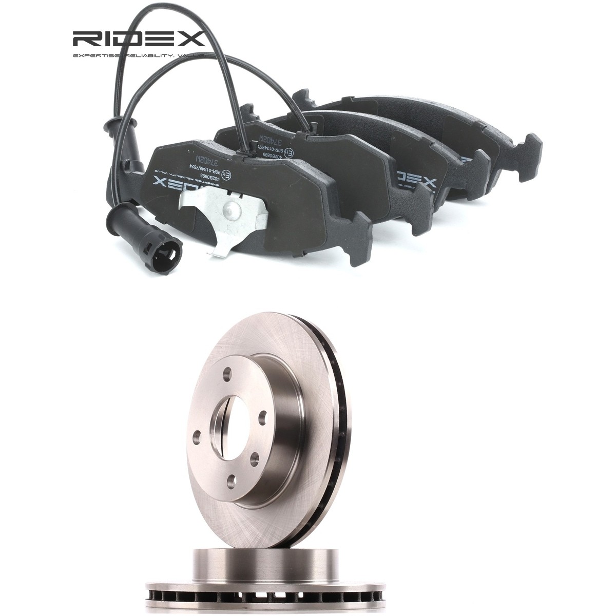 RIDEX Brake discs and pads set Article number: 3405B2088 cheaply