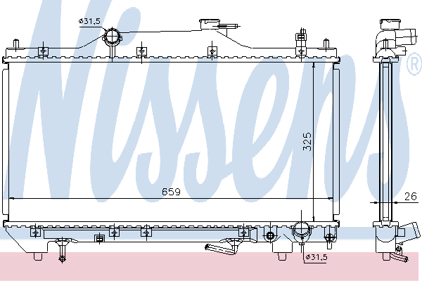 NISSENS Engine radiator Article number: 61740 cheaply