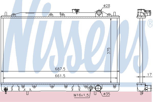 NISSENS Engine radiator Article number: 63948 cheaply