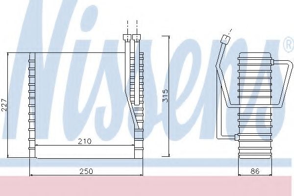 NISSENS Air conditioning evaporator Article number: 92232 cheaply