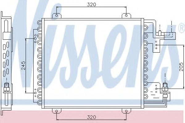NISSENS Air conditioning condenser Article number: 94243 cheaply