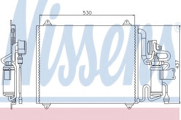 NISSENS Air conditioning condenser Article number: 94249 cheaply