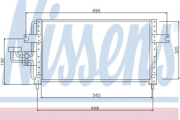 NISSENS Air conditioning condenser Article number: 94349 cheaply