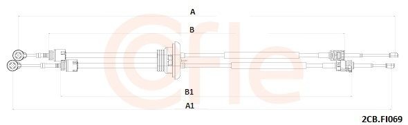 COFLE 92.2CB.FI069 Cable, manual transmission DISPATCH 2.0 HDi 4x4 120 PS Diesel 2016