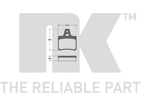 NK Brake pad set Article number: 221923 cheaply