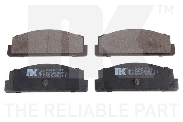 NK Brake pad set Article number: 222306 cheaply