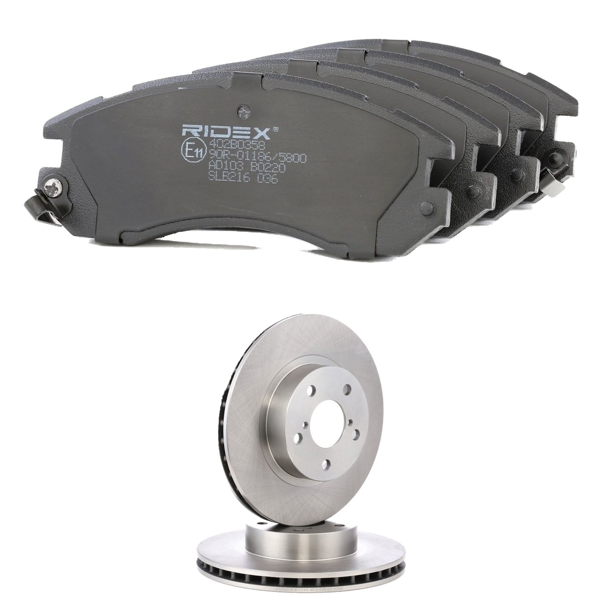 RIDEX Brake discs and pads set Article number: 3405B2502 cheaply