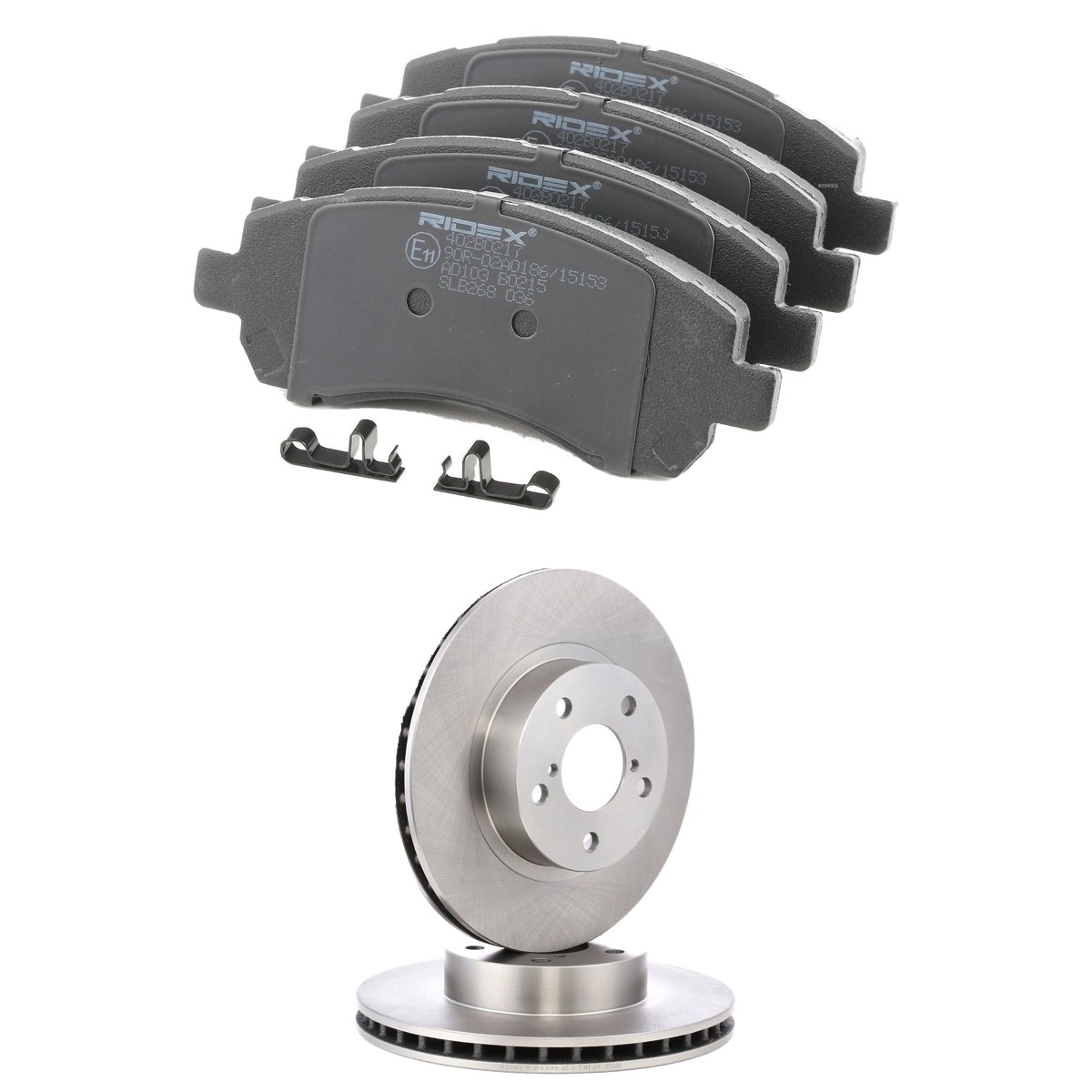 RIDEX Brake discs and pads set Article number: 3405B2510 cheaply