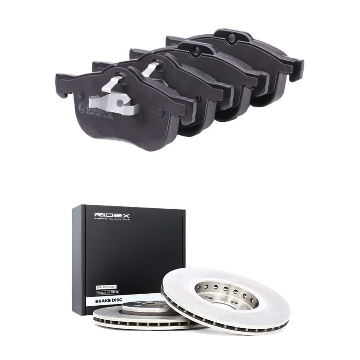 RIDEX Brake discs and pads set Article number: 3405B2536 cheaply