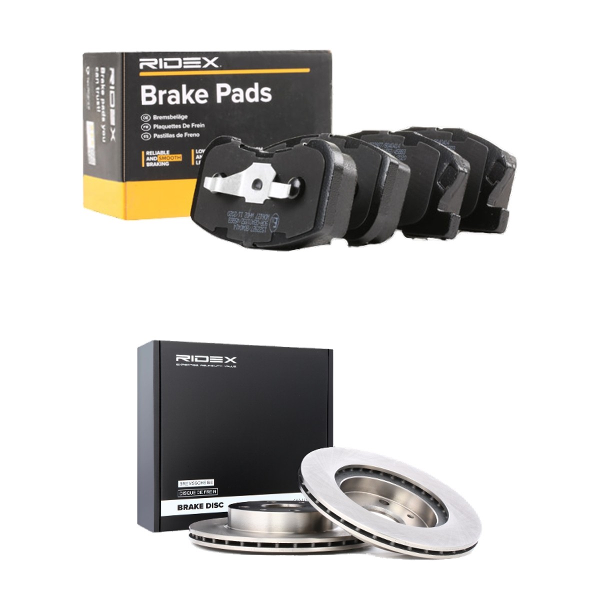 RIDEX Brake discs and pads set Article number: 3405B2754 cheaply