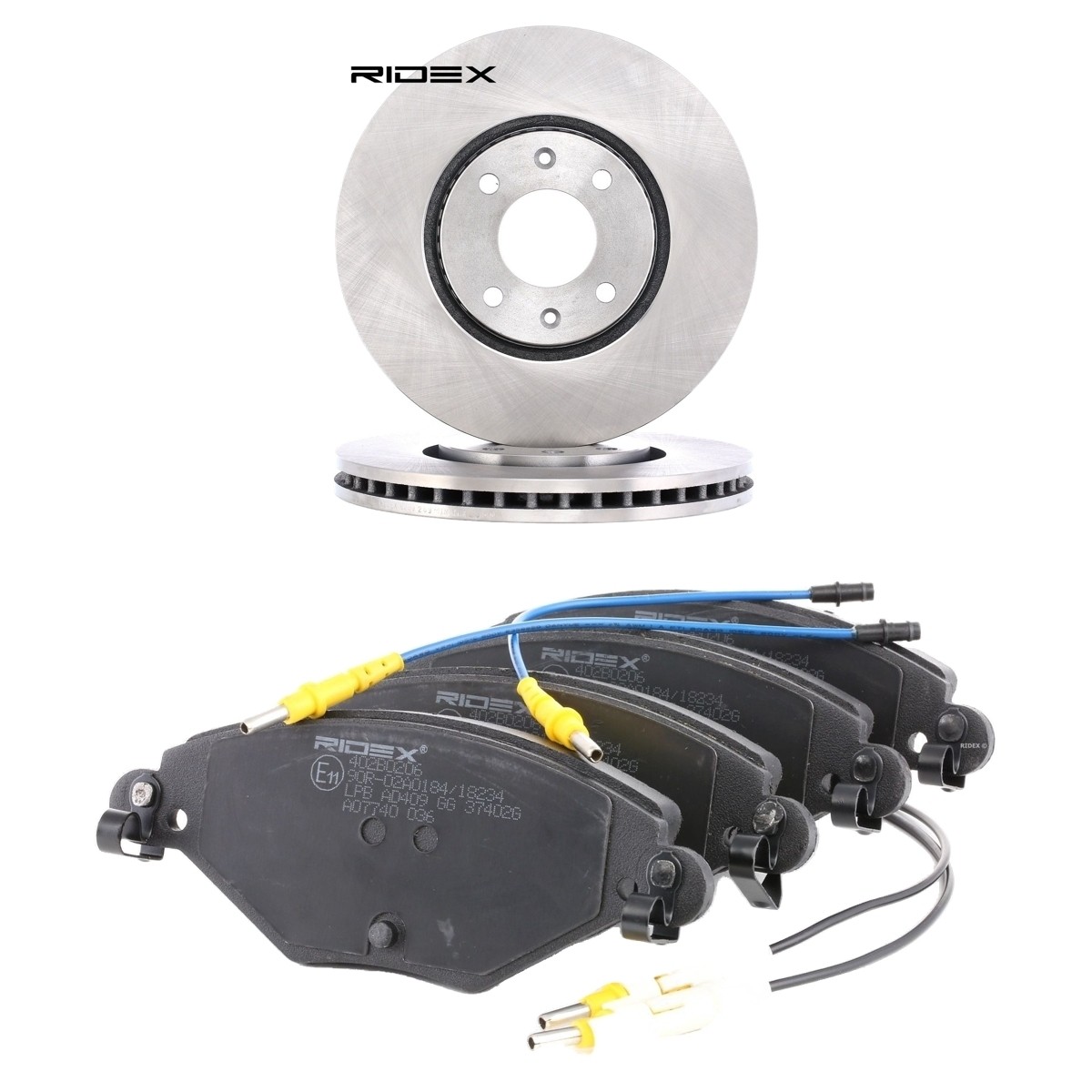 RIDEX Brake discs and pads set Article number: 3405B2779 cheaply