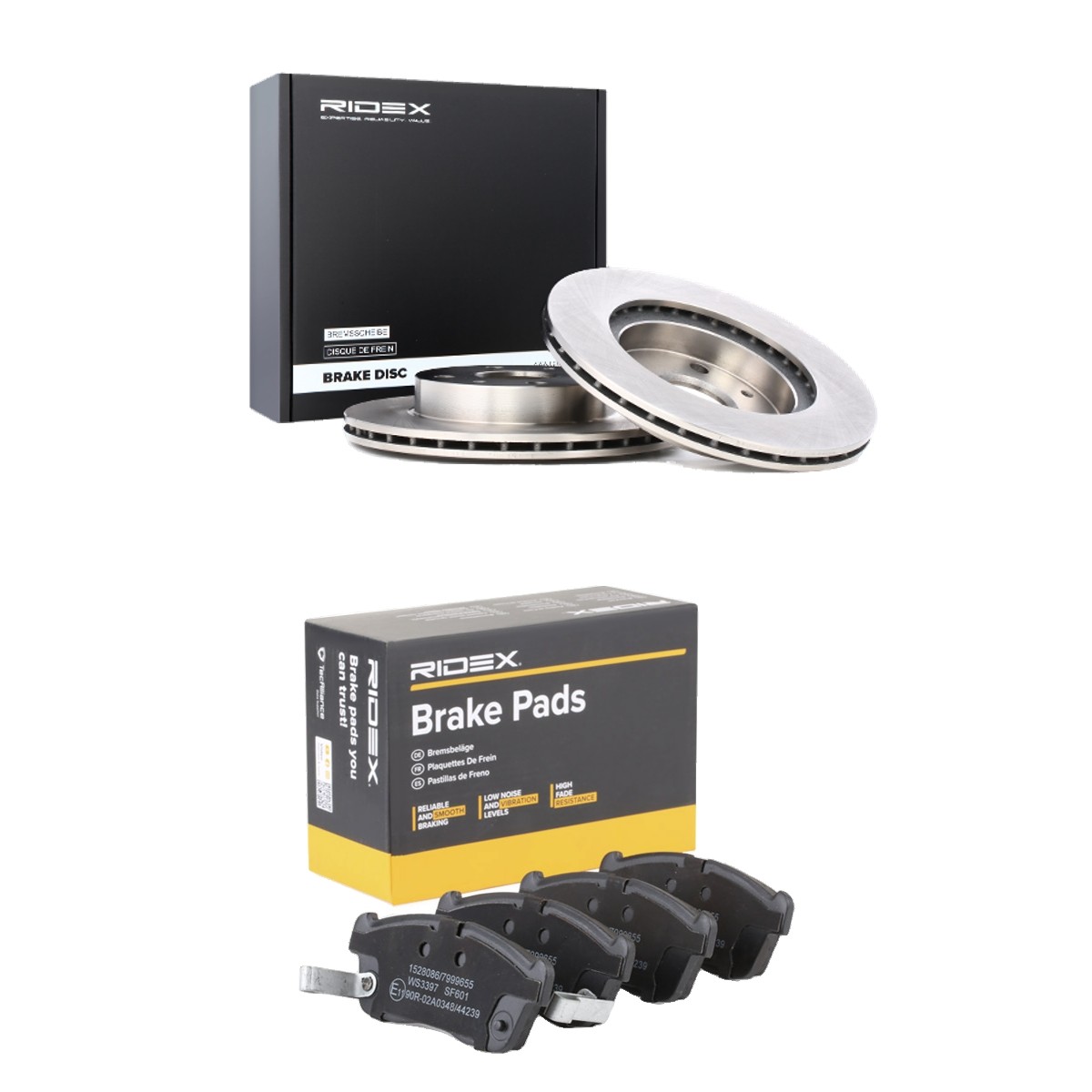 RIDEX Brake discs and pads set Article number: 3405B2782 cheaply