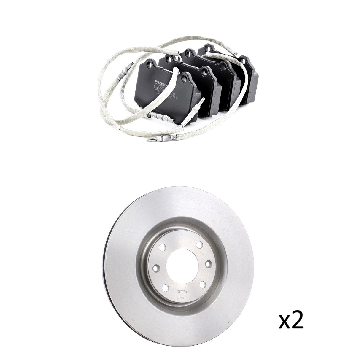 RIDEX Brake discs and pads set Article number: 3405B2873 cheaply