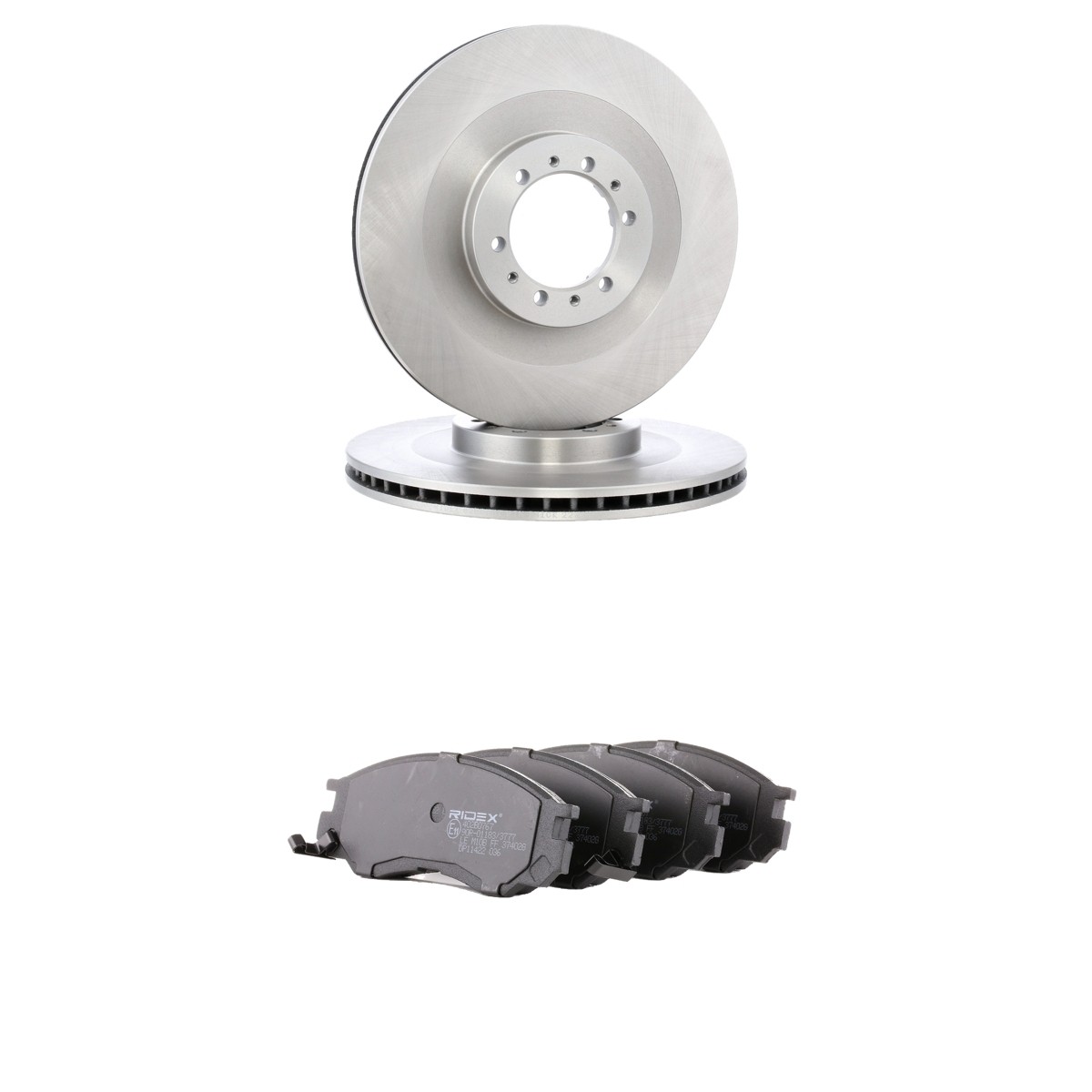 RIDEX Brake discs and pads set Article number: 3405B2886 cheaply