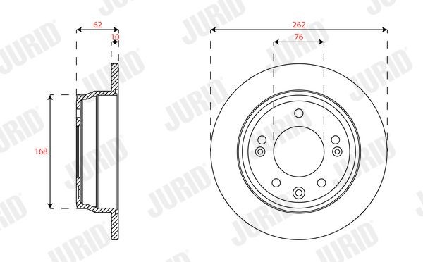 JURID Brake disc Article number: 563591JC cheaply
