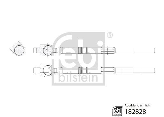 FEBI BILSTEIN Inner tie rod Article number: 182828 cheaply