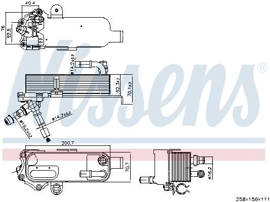NISSENS Engine oil cooler Article number: 91298 cheaply