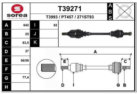 EAI Drive shaft Article number: T39271 cheaply