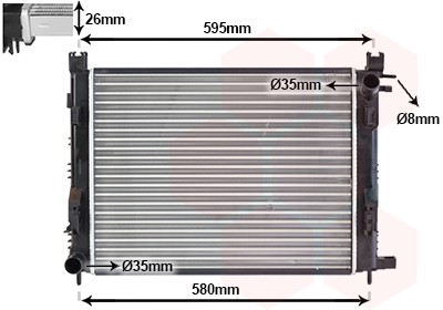 VAN WEZEL Engine radiator Article number: 15012008 cheaply