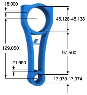 IPSA CO008900 Connecting Rod COMPASS 1.4 MultiAir 4x4 170 PS Petrol