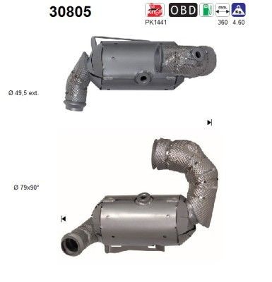 AS Catalytic converter Article number: 30805 cheaply