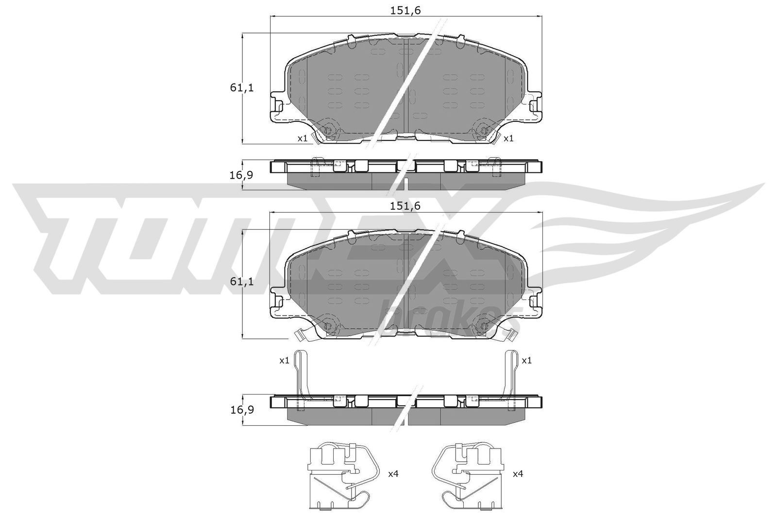 TOMEX brakes Brake pad set Article number: TX 60-27 cheaply