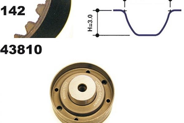 MAPCO Timing belt kit Article number: 23810 cheaply