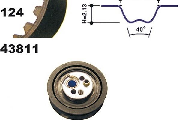 MAPCO Timing belt kit Article number: 23811 cheaply