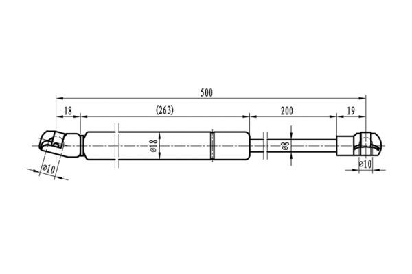MAPCO Bonnet strut Article number: 91815 cheaply