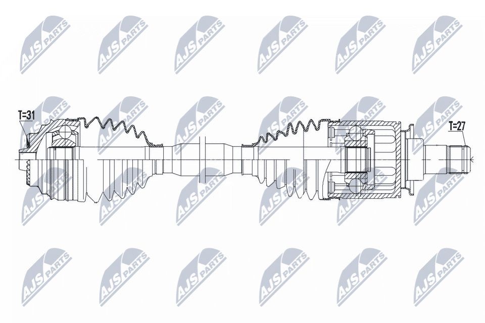 NTY Drive shaft Article number: NPW-BM-181 cheaply