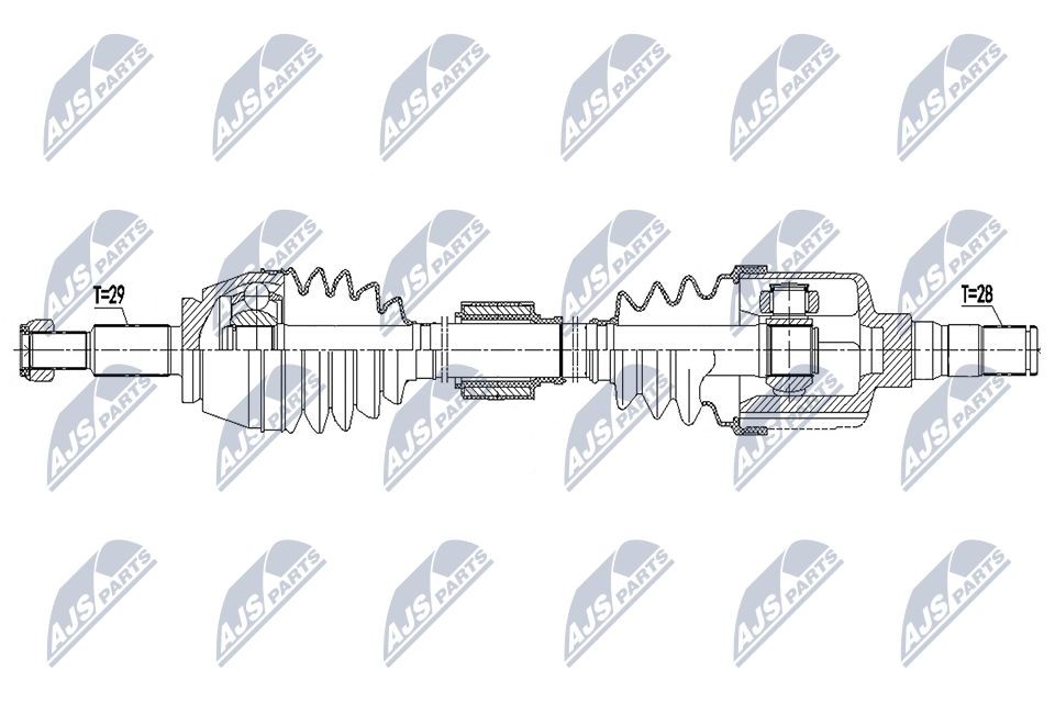 NTY Drive shaft Article number: NPW-RE-190 cheaply