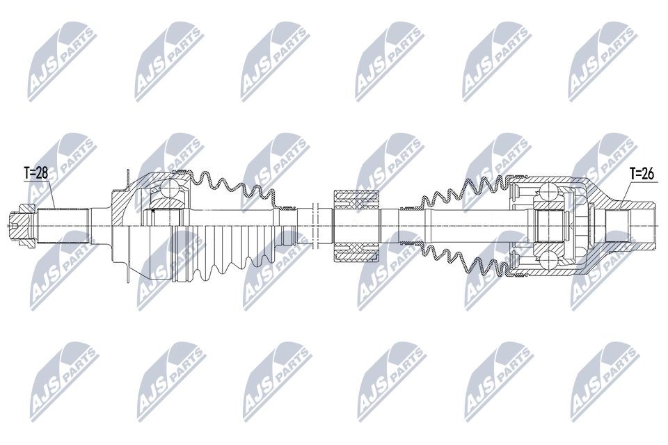 NTY Drive shaft Article number: NPW-SU-054 cheaply