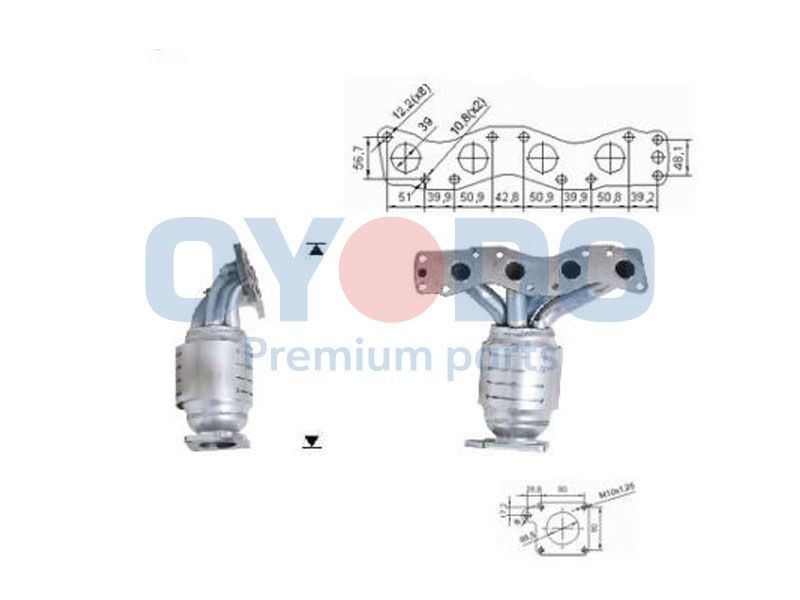 Oyodo Catalytic converter Article number: 10N0159-OYO cheaply
