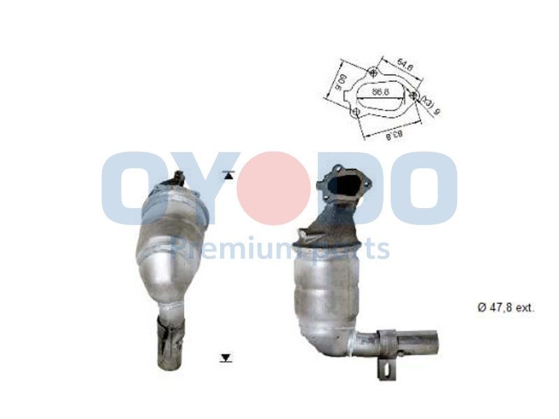 Oyodo Catalytic converter Article number: 20N0116-OYO cheaply