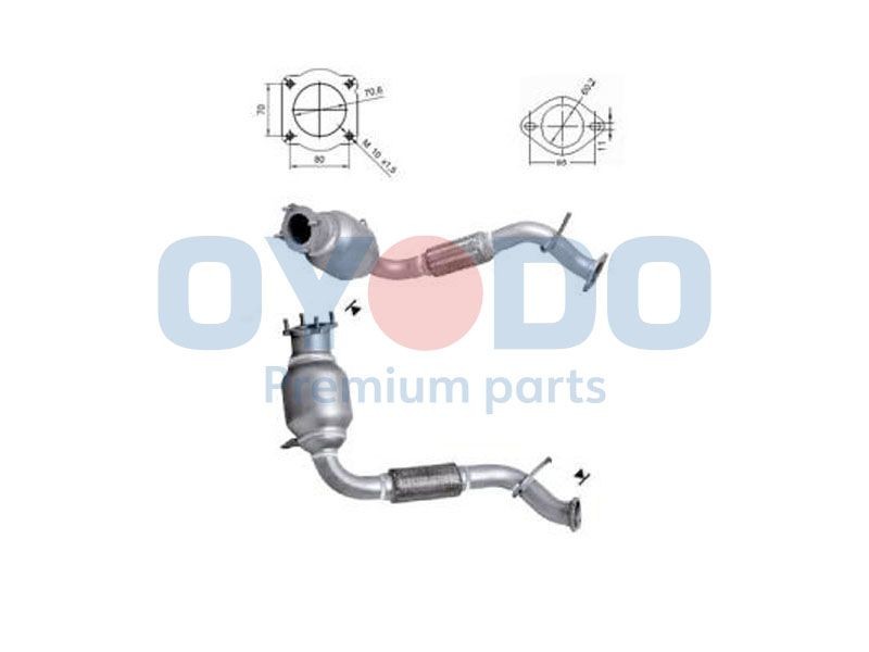 Oyodo Catalytic converter Article number: 20N0117-OYO cheaply
