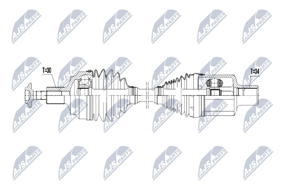 NTY Drive shaft Article number: NPW-ME-180 cheaply