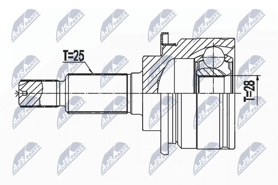 NTY Joint kit, drive shaft Article number: NPZ-PL-046 cheaply
