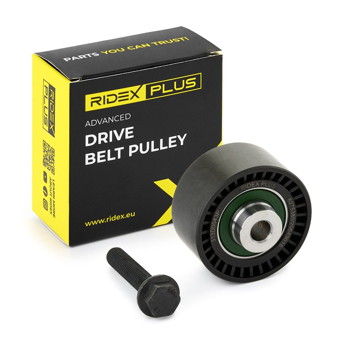 RIDEX PLUS Timing belt deflection pulley Article number: 313D0043P cheaply