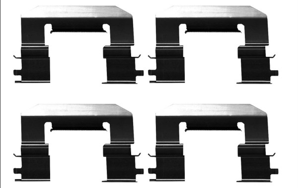 HELLA 8DZ 355 206-341 Lisakomplekt, ketaspiduriklotsid i30 1.6 MPI 128 HP Bensiin