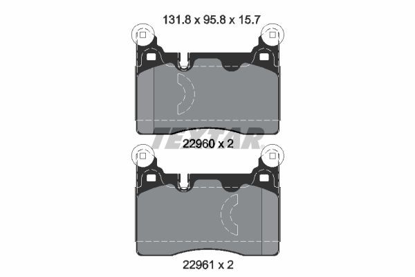 TEXTAR Brake pad set Article number: 2296001 cheaply