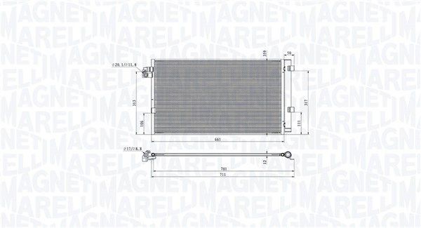 MAGNETI MARELLI Air conditioning condenser Article number: 350203104700 cheaply