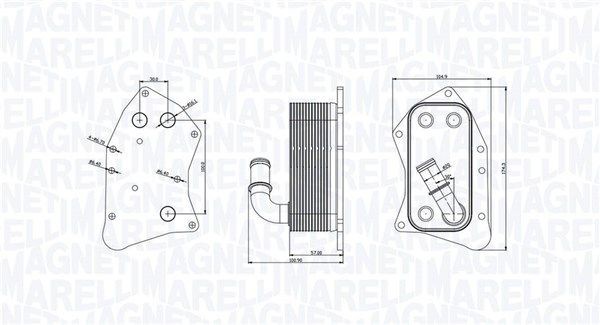 MAGNETI MARELLI Engine oil cooler Article number: 350300002300 cheaply