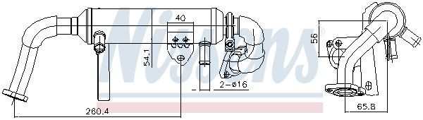 NISSENS EGR cooler Article number: 989482 cheaply