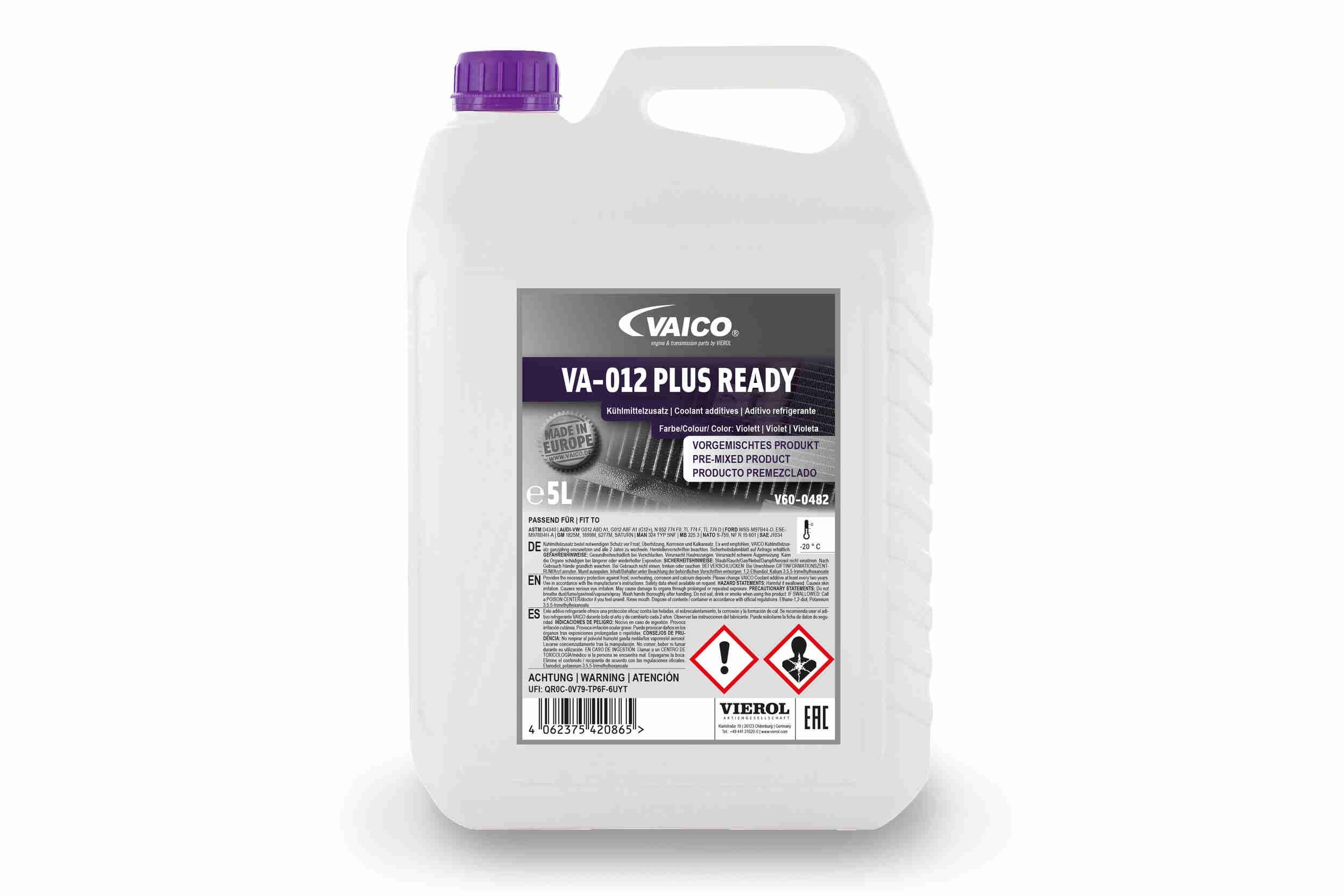 VAICO V60-0482 Antifreeze PASSAT 2.8 V6 4motion 190 PS Petrol 2001