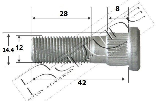 RED-LINE Bolt, axle strut Article number: 73MI001 cheaply