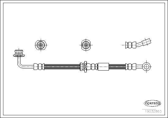 CORTECO Brake hose Article number: 19032863 cheaply