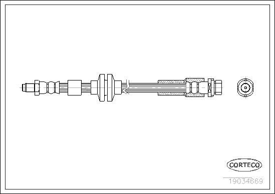 CORTECO Brake hose Article number: 19034669 cheaply